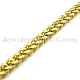 Collier Chaîne En Titane Doré Pour Homme, Offre Spéciale