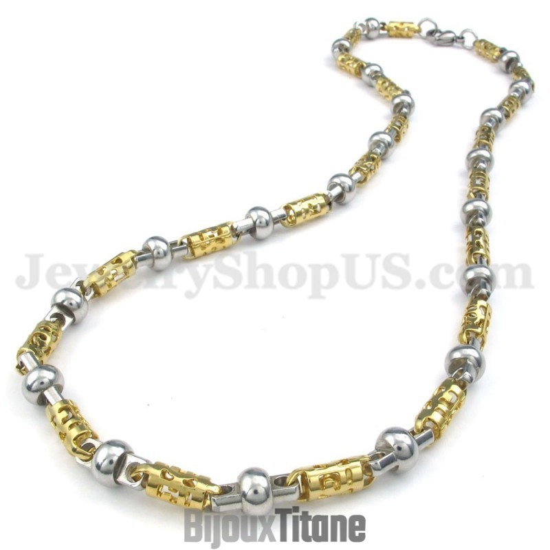 Collier Chaîne En Titane Pour Homme Tendance Collier Chaîne En Titane Pour Homme Tendance