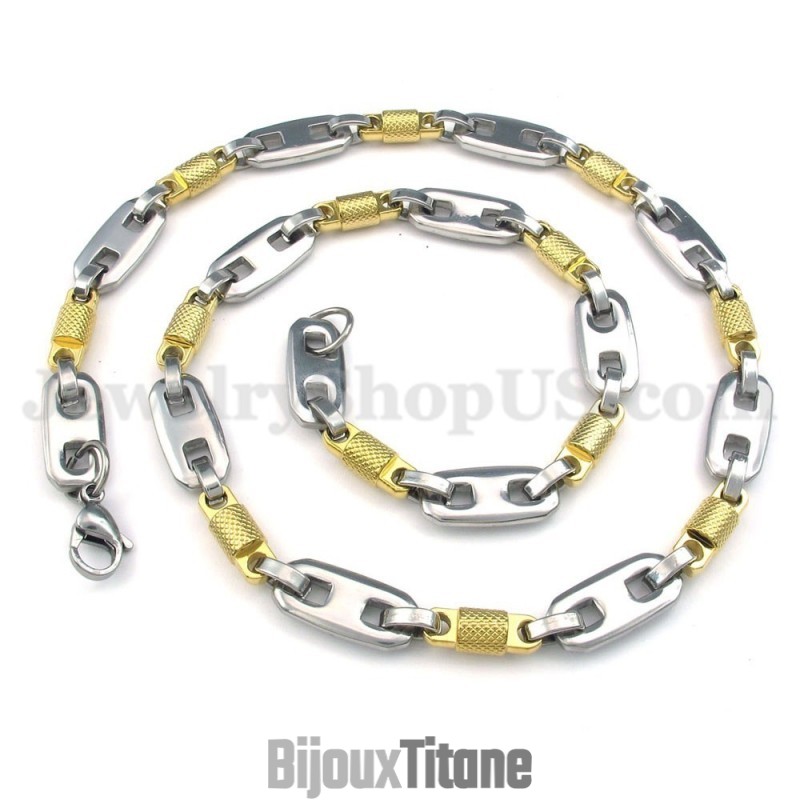 Collier Chaîne En Titane Pour Homme Tendance Collier Chaîne En Titane Pour Homme Tendance