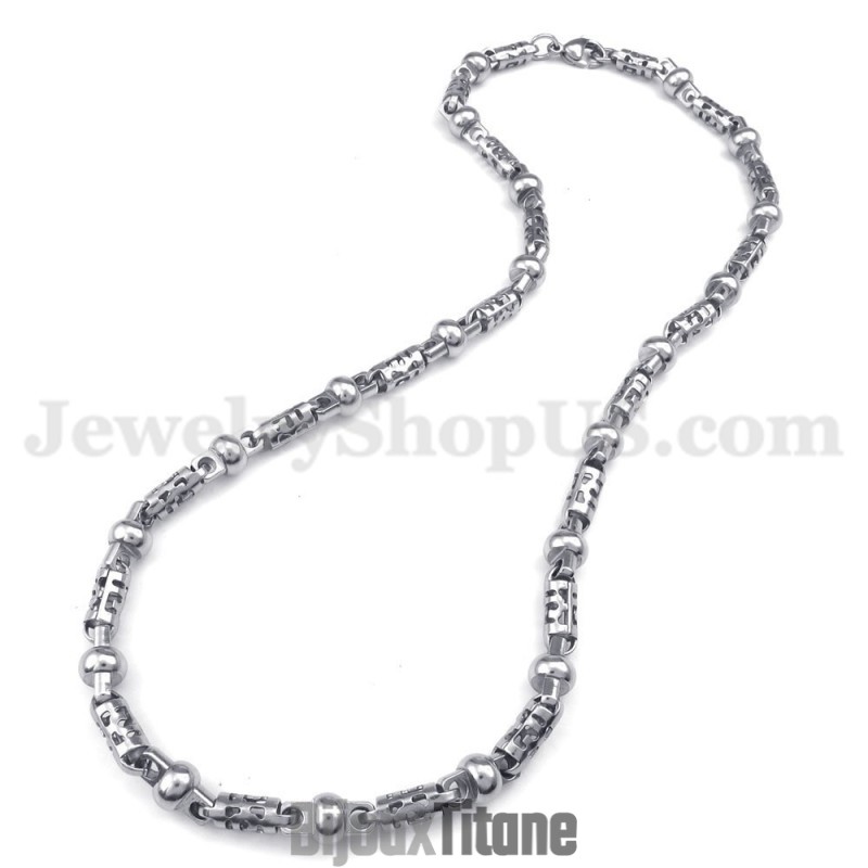 Collier Chaîne En Titane Pour Homme Tendance Collier Chaîne En Titane Pour Homme Tendance