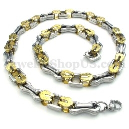 Collier Et Chaîne En Titane Pour Homme, Sexy Et Doré