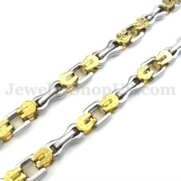 Collier Et Chaîne En Titane Pour Homme, Sexy Et Doré
