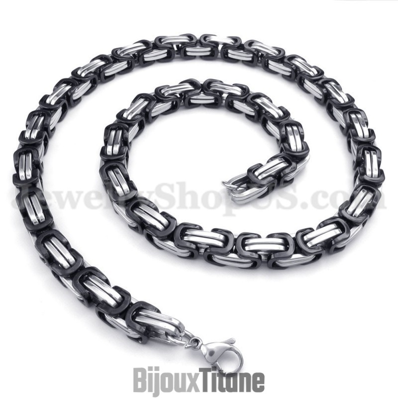 Superbe Collier Chaîne En Titane Pour Homme