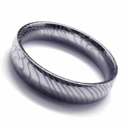 Bague En Argent Et Titane Pour Femme De 4 Mm