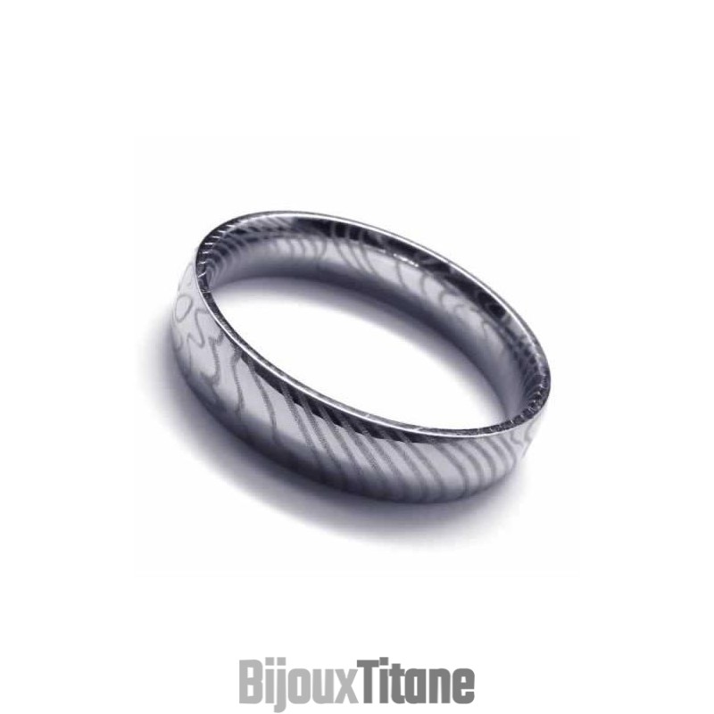 Bague En Argent Et Titane Pour Femme De 4 Mm Bague En Argent Et Titane Pour Femme De 4 Mm