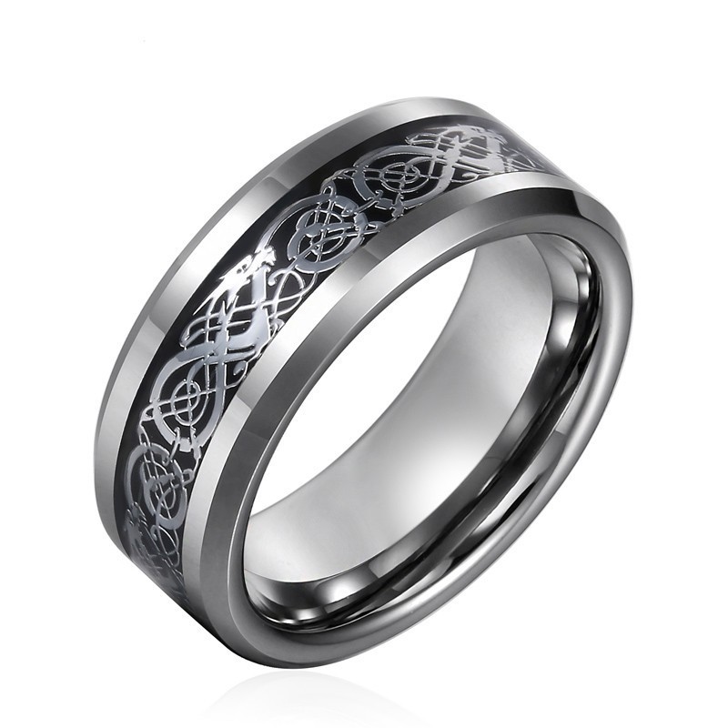 Bagues En Tungstène À Motifs De Dragon Pour Hommes Bagues En Tungstène À Motifs De Dragon Pour Hommes