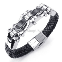 Bracelets En Titane Noir Et Or Pour Hommes