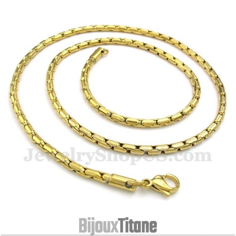 Collier En Titane Et Or Pour Homme Collier En Titane Et Or Pour Homme