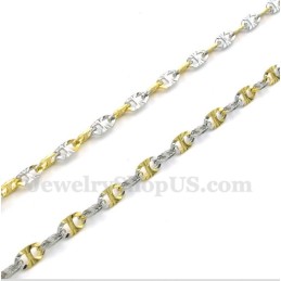 Collier En Titane Et Or Pour Femme
