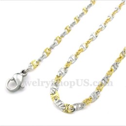 Collier En Titane Et Or Pour Femme