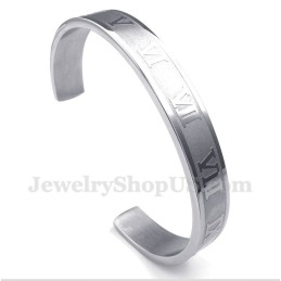 Bracelet Homme En Titane Avec Chiffres Romains