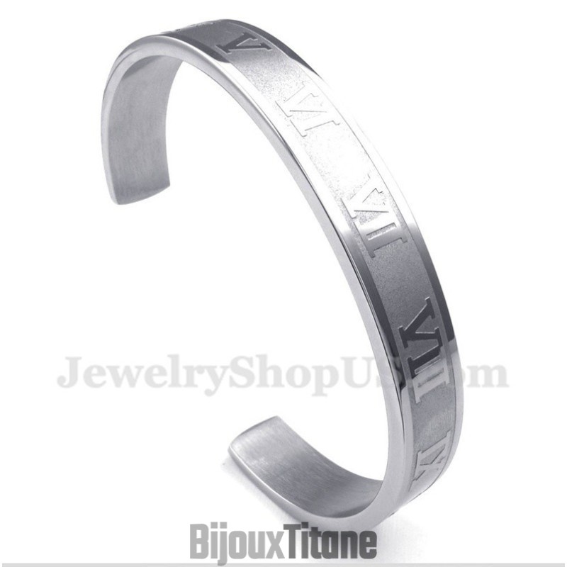 Bracelet Homme En Titane Avec Chiffres Romains Bracelet Homme En Titane Avec Chiffres Romains