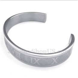 Bracelet Homme En Titane Avec Chiffres Romains