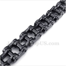Bracelet Chaîne De Vélo En Titane Noir Pour Homme