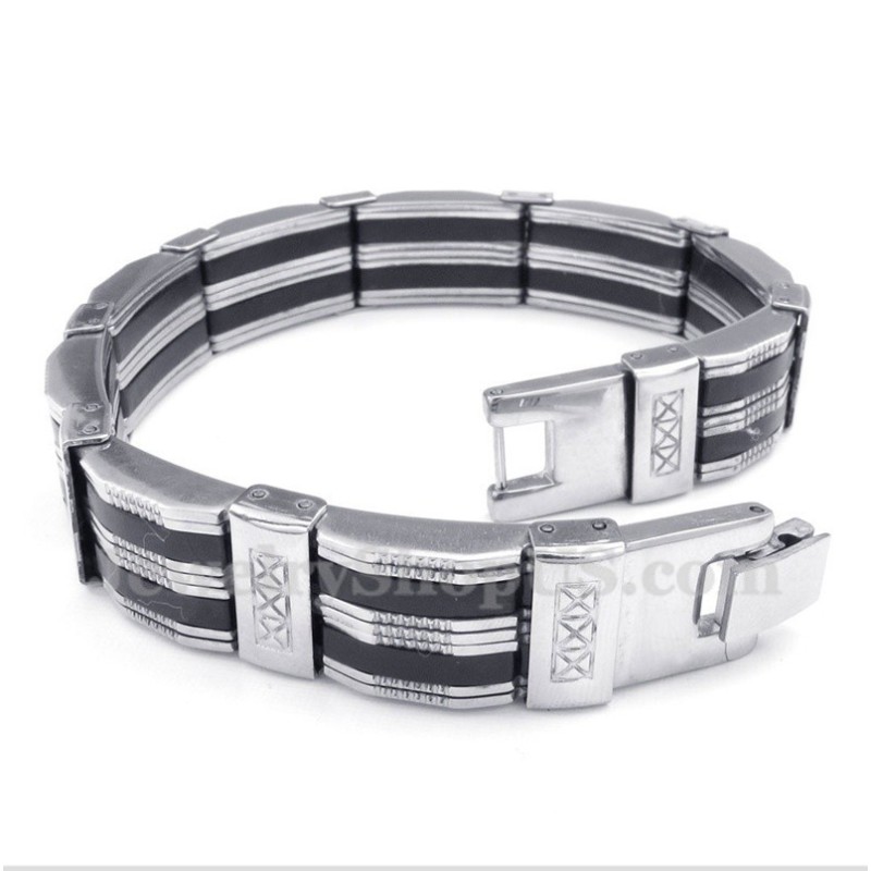 Bracelet En Caoutchouc Titane Pour Homme