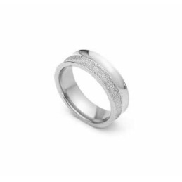 Bague En Titane Et Argent Brossé De 6 Mm