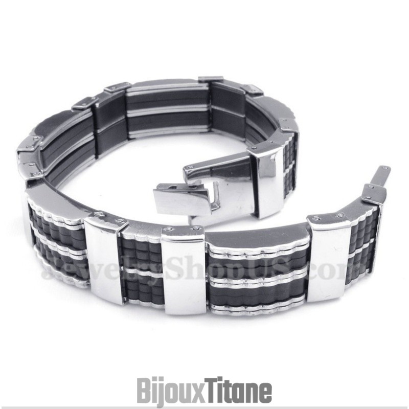 Bracelet En Caoutchouc Titane Pour Homme Bracelet En Caoutchouc Titane Pour Homme