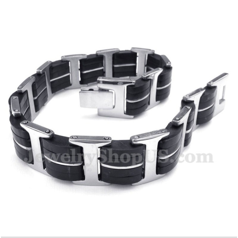 Bracelet En Caoutchouc Titane Pour Homme Bracelet En Caoutchouc Titane Pour Homme