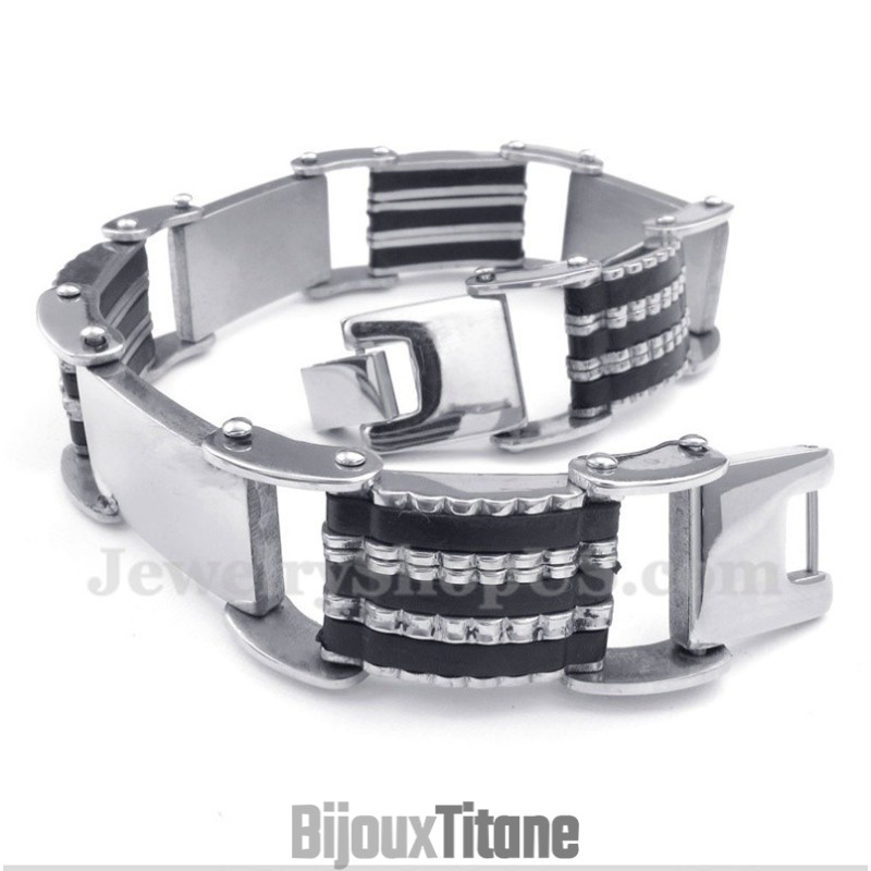 Bracelet En Caoutchouc Titane Pour Homme Bracelet En Caoutchouc Titane Pour Homme
