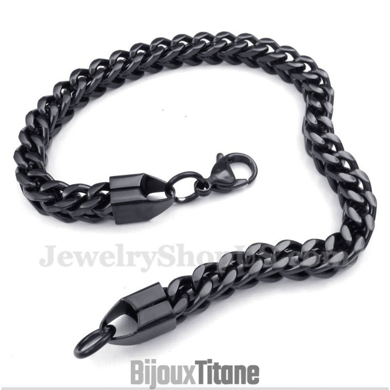 Bracelet Homme En Titane Noir