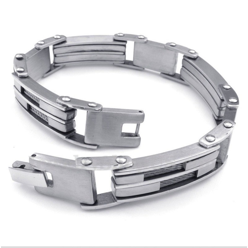 Bracelet Câble En Titane Pour Homme