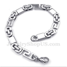 Bracelet Homme En Titane À Motif Méandre Grec