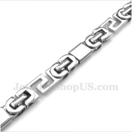 Bracelet Homme En Titane À Motif Méandre Grec