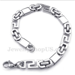 Bracelet Homme En Titane À Motif Méandre Grec