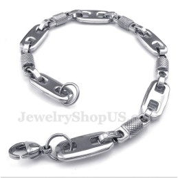 Bracelet Homme En Perles Rondes En Titane