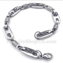 Bracelet Homme En Perles Rondes En Titane