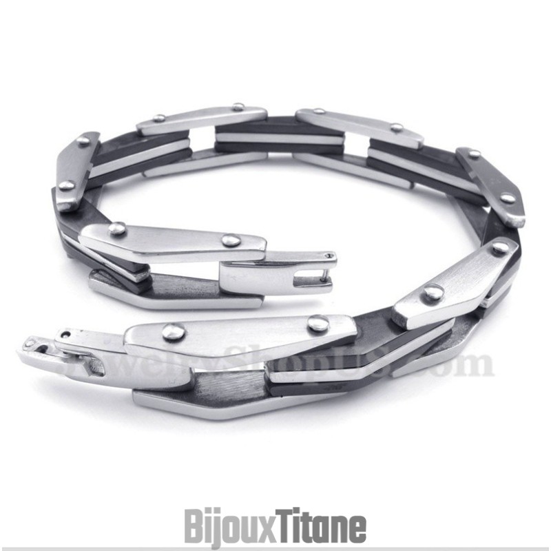 Bracelet Homme En Titane Noir