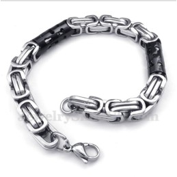 Bracelet Cylindre En Titane Noir Pour Homme