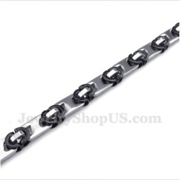 Bracelet Rond Noir En Titane Pour Homme