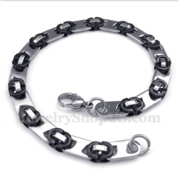Bracelet Rond Noir En Titane Pour Homme