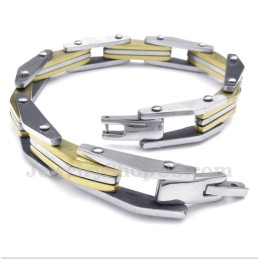 Bracelet Homme En Titane Et Or