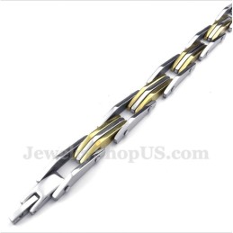 Bracelet Homme En Titane Et Or