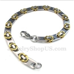 Bracelet Homme En Titane Et Or Demi-Croissant