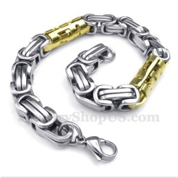 Bracelet Cylindrique En Titane Et Or Pour Homme