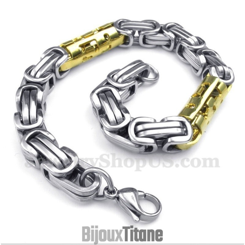 Bracelet Cylindrique En Titane Et Or Pour Homme Bracelet Cylindrique En Titane Et Or Pour Homme