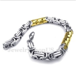 Bracelet Cylindrique En Titane Et Or Pour Homme