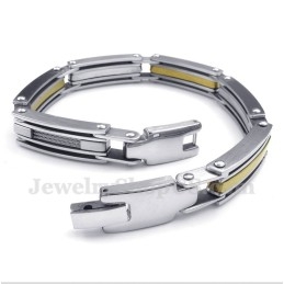 Bracelet Homme En Titane Et Or