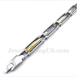 Bracelet Homme En Titane Et Or