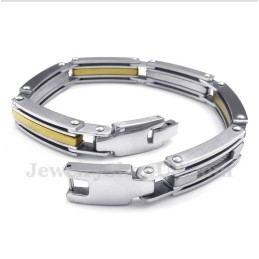 Bracelet Homme En Titane Et Or