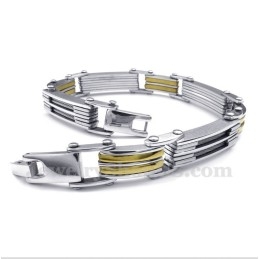 Bracelet Homme En Or Et Titane