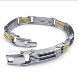 Bracelet Homme En Or Et Titane