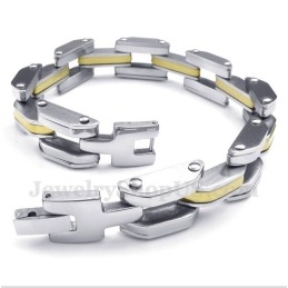 Bracelet Homme En Titane Et Or
