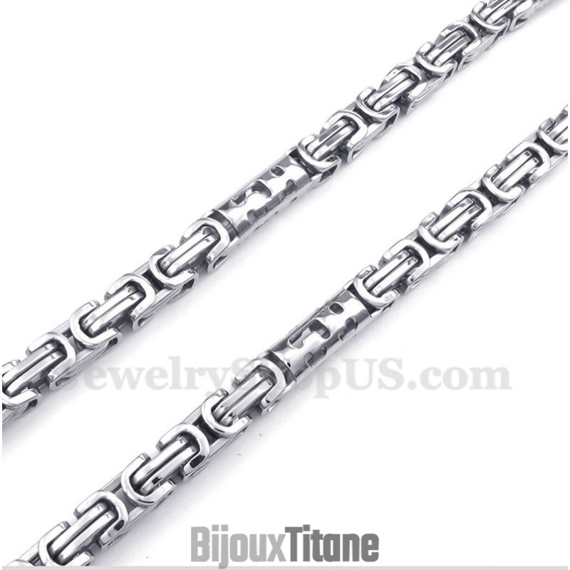 Collier Cylindre En Titane Pour Homme