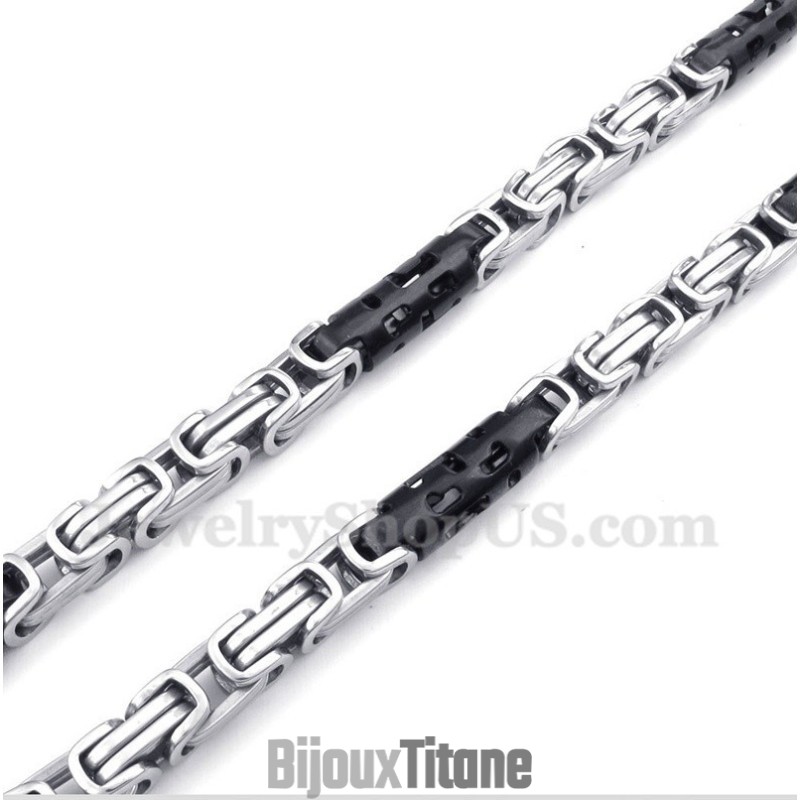 Collier Cylindre Noir En Titane Pour Homme Collier Cylindre Noir En Titane Pour Homme