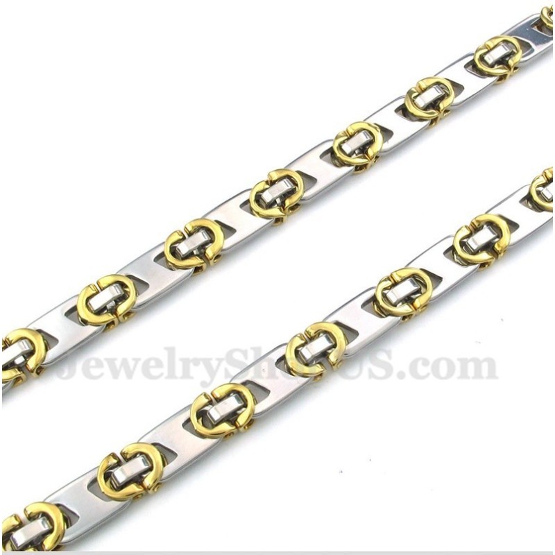 Collier Demi-Croissant En Titane Et Or Pour Homme