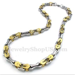 Collier Multicouche En Titane Et Or Pour Homme